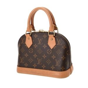 Louis Vuitton Monogram Handbag Canvas Brown Alma